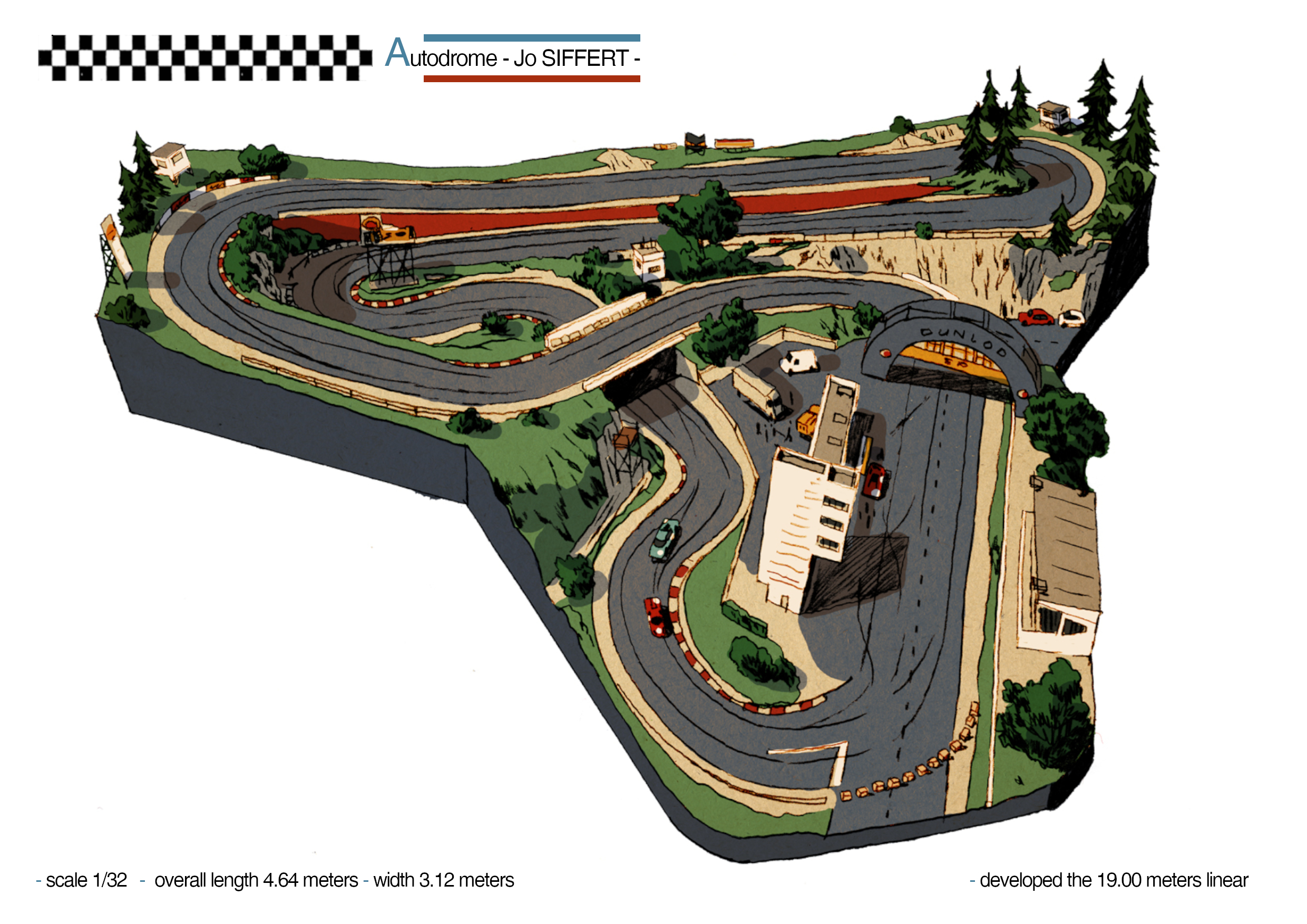 Slot Track - Autodrome Jo Siffert - Trajectoire 1:32, Circuits Automobiles  Miniatures